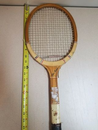 Vintage Macgregor PRO MODEL Wooden Tennis Racket Racquet Custom Crafted 3