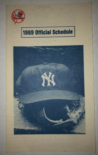 1969 N.  Y.  Yankees Baseball Schedule