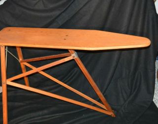 Vintage Wooden Ironing Board Folding Table From National Washboard Co. ,  Chicago
