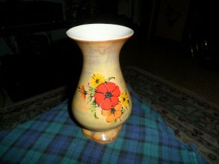 Vintage Flowered Porcelain Vase 7 1/4 " Tall Made In Brasil