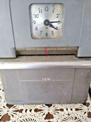Vintage/antique Ibm 2500 - 5 Time Punch Clock.  It Punches