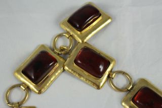 Vintage FRANCES PATIKY STEIN Choker Necklace Poured Glass 2