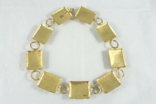 Vintage FRANCES PATIKY STEIN Choker Necklace Poured Glass 3
