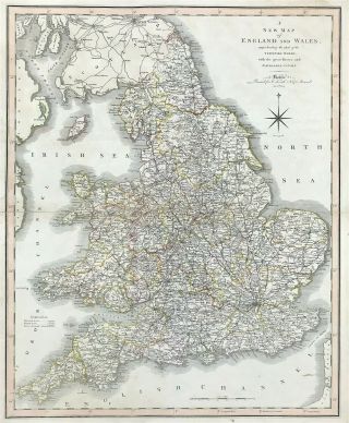 Map Of England & Wales C1804 For Smith 
