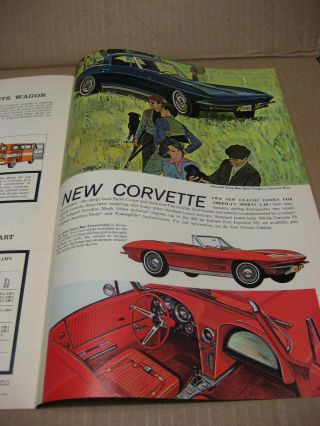 1963 Chevrolet Sales Brochure.  Corvette,  Corvair,  Chevy 3