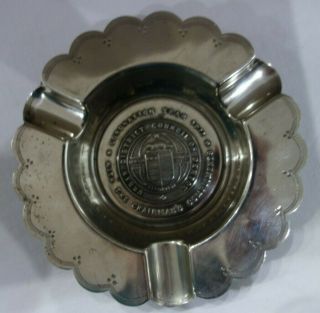 Vintage Silver Plated Ashtray England Urban District Council Of Denton 1911