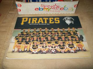 Vintage 1979 Pittsburgh Pirates Mlb Program Vs Montreal,  Official Scorebook