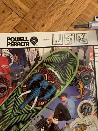 Vintage Powell Peralta Mike Vallely Book Cover Poster Artwork Bones Brigade 80s 2