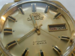 Gents Vintage Japan Orient 4694 21 Jewels Automatic Bracelet Wrist Watch