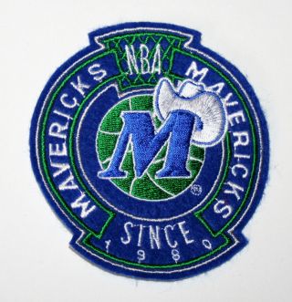 Dallas Mavericks Since 1980 Nba Basketball Team Jersey Jacket Patch Nos