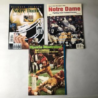 1993 Notre Dame Ncaa Football Preview Beckett Tribute Si Usc Loss Fighting Irish