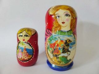 Rare Vintage Nesting Babushka Dolls,  Ussr Russian Matryoshka Dolls