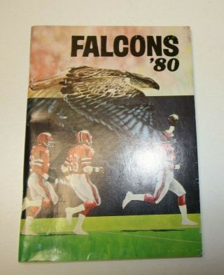 1980 Nfl Football Media Guide Atlanta Falcons Very Rare And In