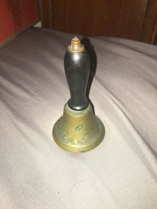 Antique Vintage Cast Iron Decorative Small Hand Service/dinner Bell Locbin5