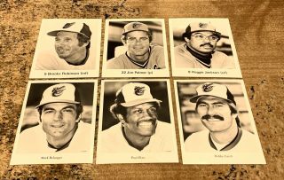 Vintage 1976 Baltimore Orioles B&w Player Photographs Jackson Robinson Palmer,
