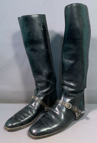 19 " Vintage English Leather Old Manfield Equestrian Horse Riding Kauffman Boots