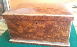 Antique Vintage Burr Walnut Concertina Jewellery Box