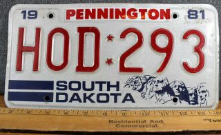 South Dakota License Plate Great Faces Great Places Mt.  Rushmore Raised Letter