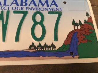 ALABAMA “PROTECT OUR ENVIRONMENT” Graphic LICENSE PLATE.  AMW 787 3