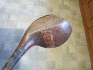 OLD ANTIQUE ABE MITCHELL 3 WOOD HICKORY SHAFTED GOLF CLUB ALL C1920 ' s 3