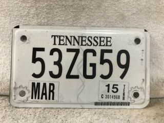 2015 Tennessee Motorcycle License Plate