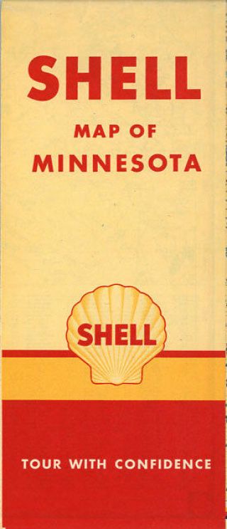 1946 Minnesota Road Map From The Shell Oil Company