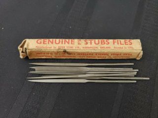 Vintage Ps Stubs Precision File Made England Swiss Needle Pattern Cut 2 5 1/2