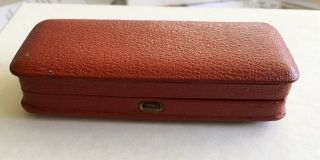 Antique Red Leather? Jewelry Box For Pins