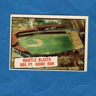 Vintage 1961 406 Hof Mickey Mantle Ny Yankees Baseball Card Ex,