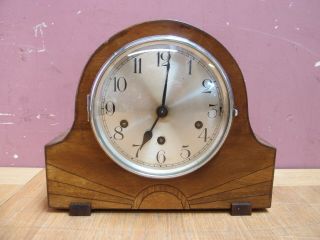 Antique Mahogany Cased Art Deco Sunburst Westminster Chimes Mantle Clock Project