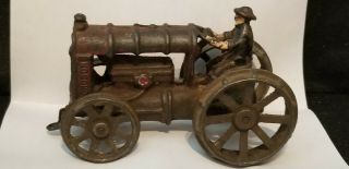 Antique Vintage Large A.  C.  Williams Cast Iron Fordson Farm Tractor Toy