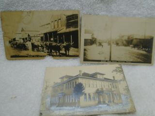 3 Vintage Real Photo Post Cards Of Saratoga,  Texas 1911 & 1912