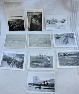 Vtg Ww2 Real Photos Soldiers Destruction Tanks Plane Cycle France & Germany