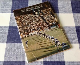 1967 Baltimore Colts Media Press Radio Tv Guide Kick - Off Cover With 96 Pages
