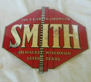 Vintage T.  L.  Smith Company Large Sign Sticker Concrete Mixer Paving Non Tilting