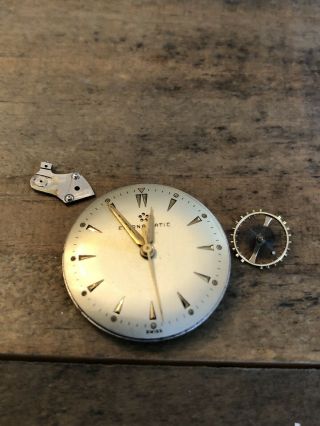 Vintage Eterna Matic Watch Dial Hands Movement Parts For Repair