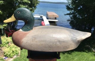 Vintage Wildfowler Mallard Drake Duck Decoy Paint Old Saybrook