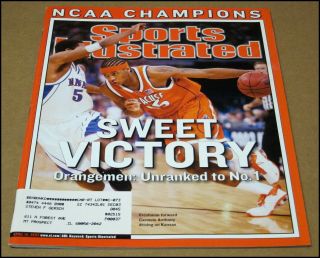 4/14/2003 Sports Illustrated Carmelo Anthony Syracuse NCAA Champs Sammy Sosa 500 2