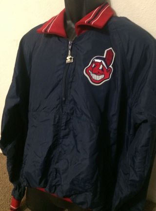 Cleveland Indians Vtg pull over 1/4 zip starter jacket Size XL MLB Size XL 2