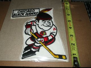 Vintage All - Pro Hockey Embroidered Patch Chicago Black Hawks 6 1/2 Inch