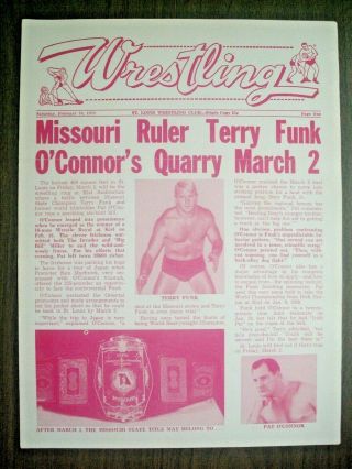 St Louis Wrestling Program 3/2/73 Funkvso 