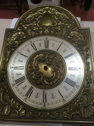 Grandfather Longcase Brass ? Clock Face Part Large Germany