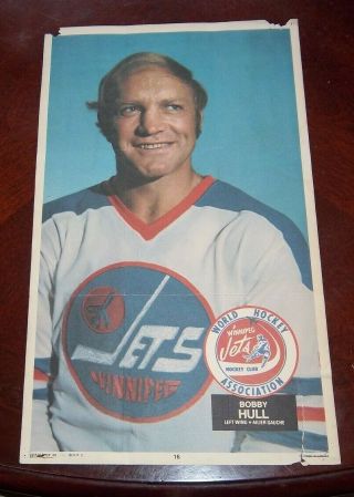 Wha 73 - 74 Opc Posters Bobby Hull Winnipeg Jets 16 Of 20 Set 3