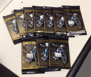 Set Of 18 Factory Packs From A 1992 Harley Davidson Series 2 Premium Cc