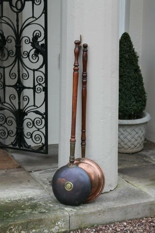 2,  Antique Victorian & Vintage Copper Bed Pans,  Warmers,  Warming Pan