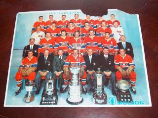Molson Montreal Canadians Hockey Team Photo 1958 - 1959