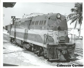 Florida East Coast Railway 606 West Palm Beach Florida 1955 B&w Photo (l0420)