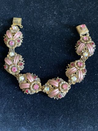 Vintage Jewellery Stunning Czech Art Deco Filigree Bracelet