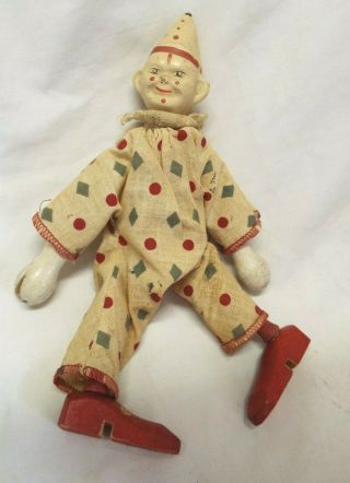 Old Antique Schoenhut Clown,  All,  Humpty Dumpty Circus Character