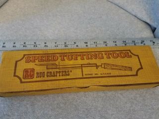 Vtg Rc Rug Crafters Speed Tufting Tool Complete Set W/ Instructions & Box